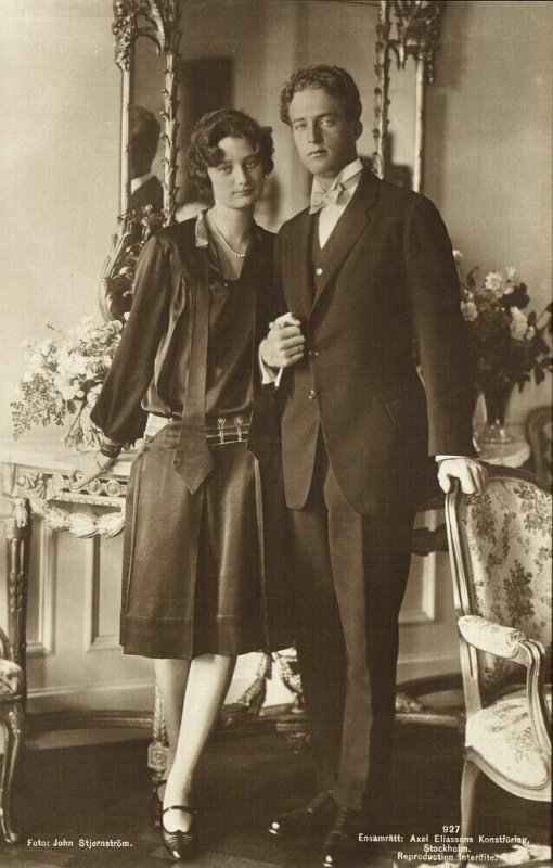 belgium, Prince Leopold III and Princess Astrid of Sweden (1926) RPPC Postcard 1