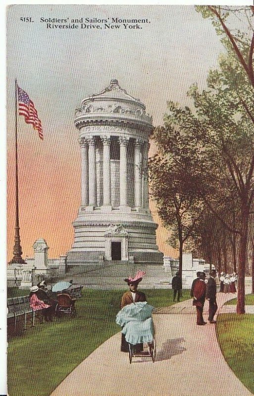 America Postcard - New York - Soldiers' and Sailors' Monument - Riverside  1803