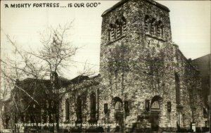 Williamsport PA First Baptist Church A MIGHTY FORTRESS Real Photo Postcard