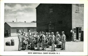 Postcard 1940s Camp Kilmer New Jersesy NJ - New Arrivals At Camp UNP Q15