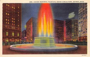 Edison Memorial Fountain Detroit, Michigan, USA Fountain 1952 