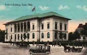 Vintage Postcard Federal Office Building Historical Landmark Enid Oklahoma OK