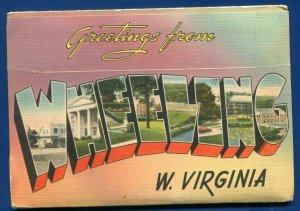 Wheeling West Virginia wv Mount de Chatel Academy Market Street postcard folder