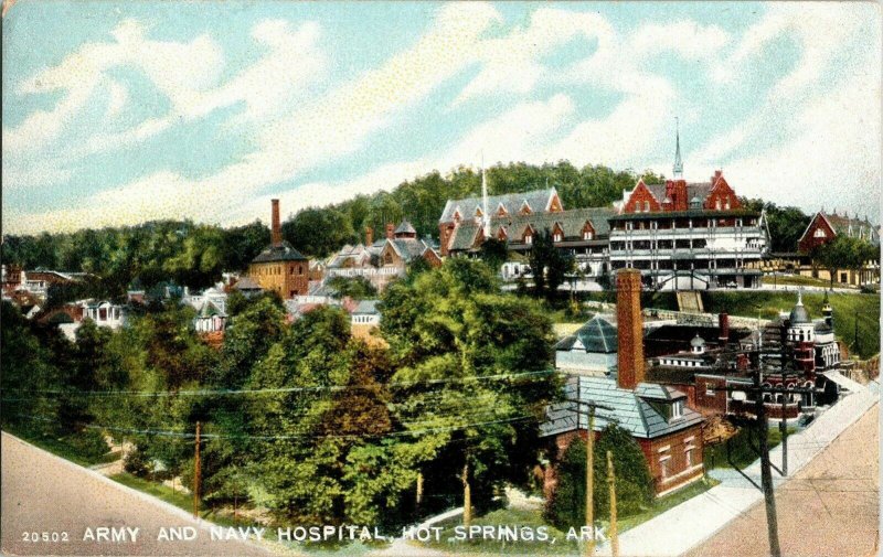 Army Navy Hospital Hot Springs Arkansas Ark Antique Postcard Divided Back UNP 