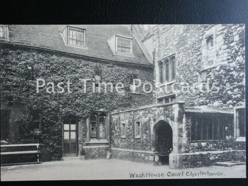 London SMITHFIELD The Charterhouse WASH HOUSE COURT Old Postcard by E.T. Bottom