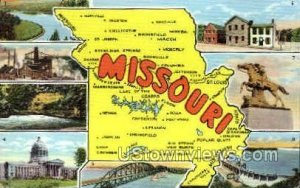 Missouri Map - Misc Postcard