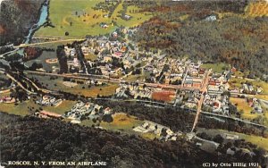 From an Airplane Roscoe, New York Postcard
