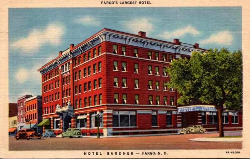 North Carolina Fargo Hotel Gardner Fargo's Largest Hotel 1948 Curteich