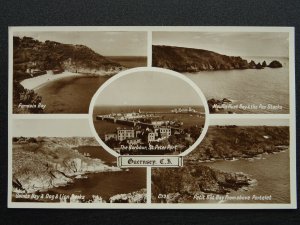 Channel Island GUERNSEY 5 Image Multiview c1930s RP Postcard by Photo Precision