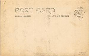 New London NH Post Office Store Fronts Old Car RP Postcard