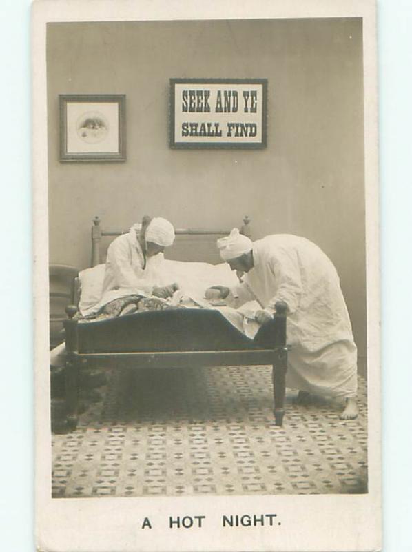 rppc 1906 Possible Gay Interest MEN SHARING BED TOGETHER AC8218