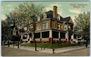 BANGOR, Pennsylvania  PA    FLORY'S RESIDENCE    ca 1910s  Postcard