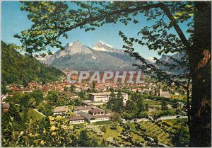 Modern Postcard Bad Ragaz und mit Churfirsten Gonzen Alvier