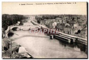 Old Postcard Laval (Mayenne) Overview of Mayenne the Pont Neuf and the Viaduct