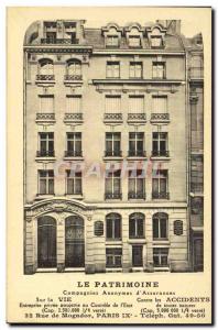 Old Postcard The Heritage Insurance 32 Rue de Mogador Paris 9th