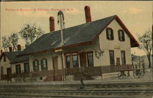 Penacook New Hampshire NH Train Station Depot 1900s-10s Postcard