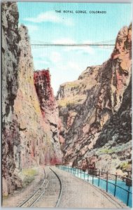 CO-Colorado, The Royal Gorge, & Highest Suspension Automobile Bridge, Postcard