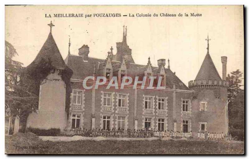 Old Postcard The Colony Children Meilleraie by Pouzages The colony of Motte c...