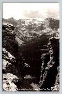 RPPC Gorge Lakes from Rock Window Trail Ridge Rd EKC 1940-1950 VTG Postcard 1499