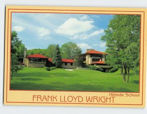 Postcard Frank Lloyd Wright, Hillside School, Spring Green, Wisconsin