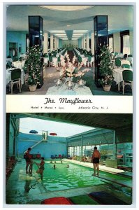 The Mayflower Hotel Motel Spa Atlantic City New Jersey NJ, Dual View Postcard