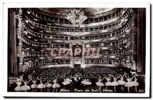 Old Postcard Milano La Scala Interno