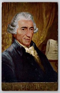 Composer Haydn Portrait By BKWI Austria Art Postcard U21