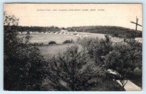 KENT, Connecticut CT ~ Birdseye KEN MONT CAMP Campus & Bungalows 1940 Postcard