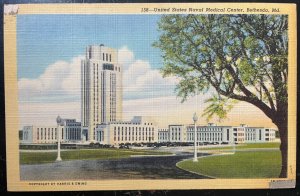 Vintage Postcard 1943 US Naval Medical Center, Bethesda, Maryland, (MD)