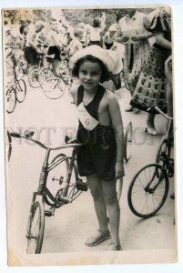 3113789 RUSSIA Kindergarten Championship bicycle Old REAL PHOTO