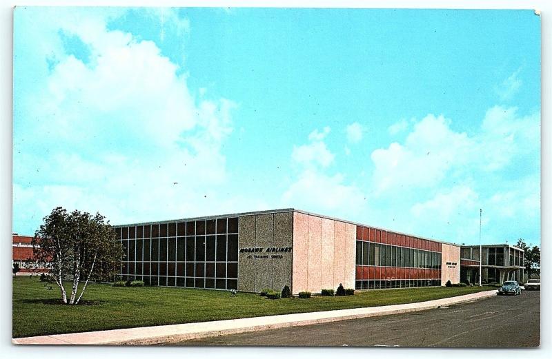 Postcard NY Utica Rome Mohawk Airlines Jet Training Center #2 A30