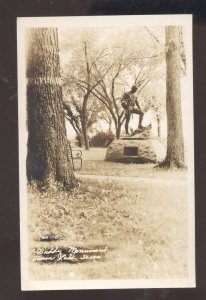 RPPC STORM LAKE IOWA BUDDY MONUMENT VINTAGE REAL PHOTO POSTCARD