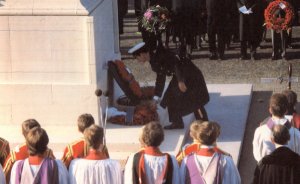 Prince Charles Lays A Wreath At Cenotaph Royalty Postcard