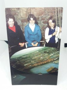 Three ladies Operating The Camera Obscura Dumfries Museum Vintage Postcard 1970s