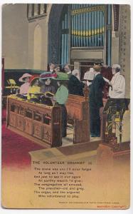 Set of 4 Bamforth Song Cards The Volunteer Organist, Unposted, 4642