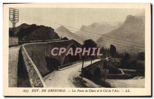 Old Postcard Environs de Grenoble The Bridges Of Claix And Col From I & # 39Arc