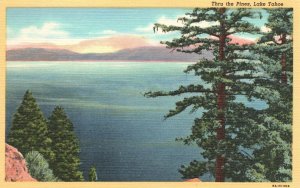 Vintage Postcard Lake Tahoe Crest Of  Sierra Nevada Mountains Partly California