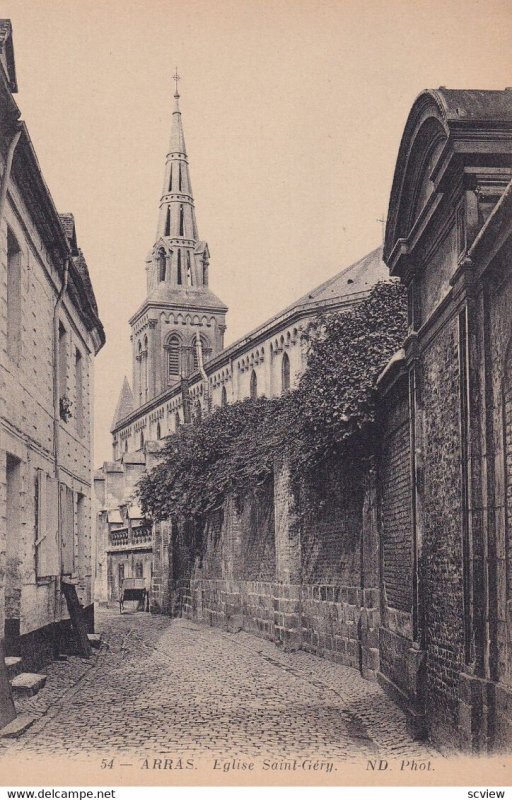 ARRAS, Pas De Calais, France, 1900-1910's; Eglise Saint-Gery