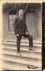 Real Photo Black Man Postcard