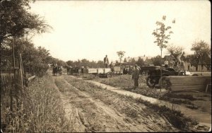 Post Bros Lumber Co Truck Dirt Road ASHTABULA OH c1910 Real Photo Postcard