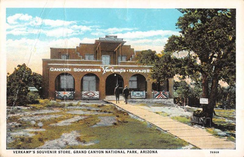 Grand Canyon Park Arizona Verkamps Souvenir Store Antique Postcard K62005