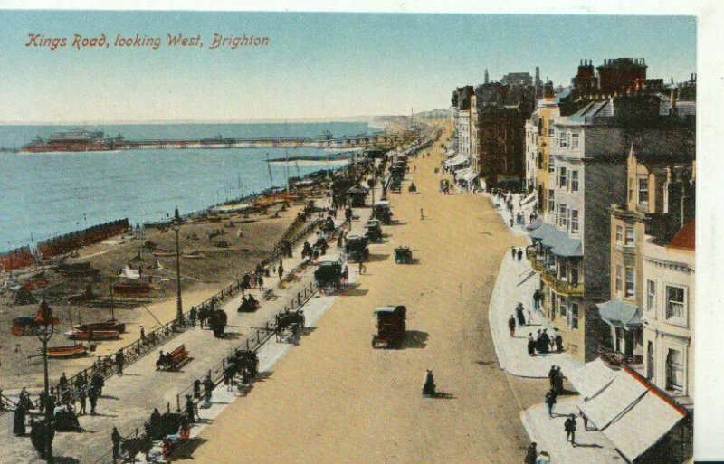 Sussex Postcard - Kings Road looking West - Brighton - Ref 9815A