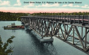 Vintage Postcard Grand Glaize Bridge US Highway 54 Lake of the Ozarks Missouri