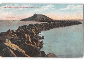 San Pedro Harbor California CA Postcard 1907-1915 Deadmans Island