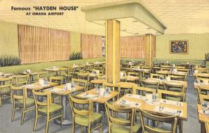 Omaha Nebraska Airport Hayden House Restaurant Interior Vintage Postcard (K7145)