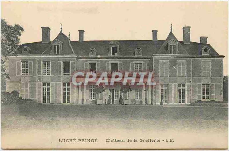 Postcard Old Luche Pringe Chateau of Grefferie