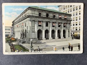 Post Office & Federal Building Charleston WV Litho Postcard H1336085428