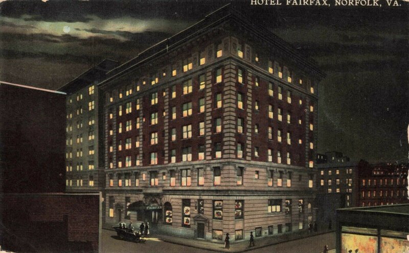 Postcard Hotel Fairfax Norfolk Virginia AB8 