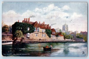 Maidstone Kent England Postcard The Palace and Bridge c1910 Oilette Tuck Art