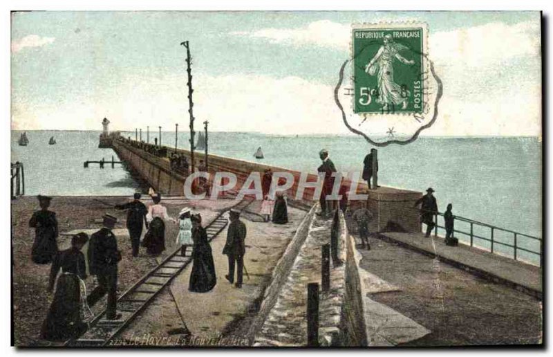 Old Postcard Le Havre The new pier